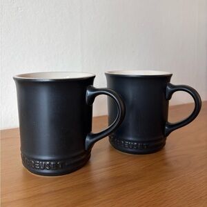 Le Creuset Matte Black Stoneware Mugs